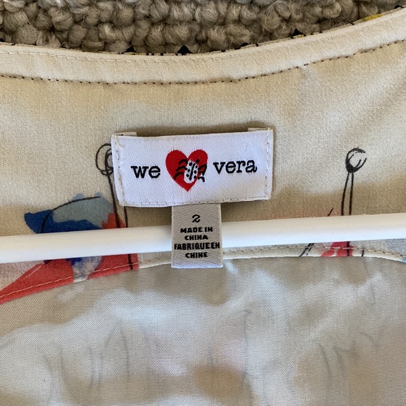 Anthropologie We Love Vera NYC Watercolor 100% Silk Sleeveless Dress Size 2 - Picture 5 of 15